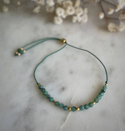 Birthstone Bracelet for May Gold-Plated Silver