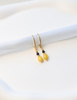 3 cm gold-plated, faceted hoop earrings