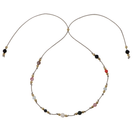 Bracelet with the zodiac sign Libra with gold-plated balls
