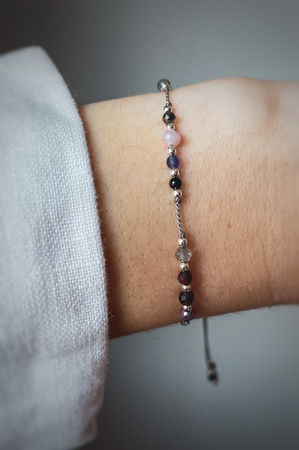 Bransoletka znak zodiaku Skorpion srebrne kulki