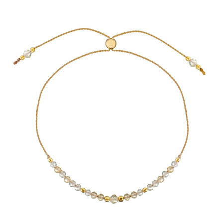 Bransoletka Kamień Urodzeniowy - Listopad pozłacana