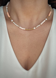 Necklace Katsuki Beads and Natural Pearls
