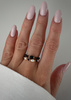 Set of Three Elastic Natural Stone Rings - Champagne Cubic Zirconia and Rhodonite