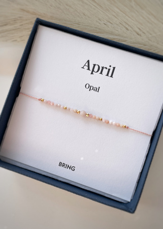 Birthstone Bracelet for April Gold-Plated Silver