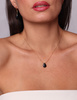 Necklace made of natural stones dendritic agate gold-plated toggle with a pendant