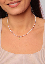 Necklace made of natural spinel stones