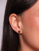3 cm gold-plated, faceted hoop earrings