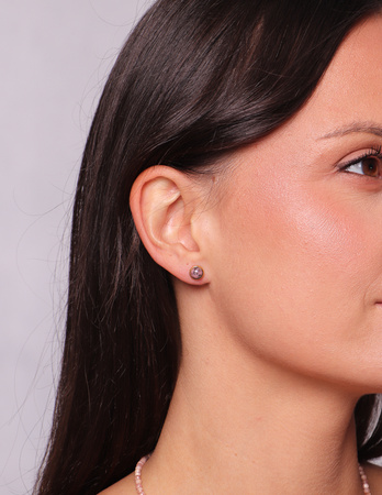 3 cm gold-plated, faceted hoop earrings