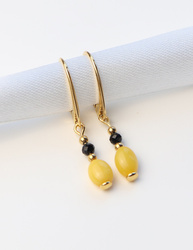 3 cm gold-plated, faceted hoop earrings