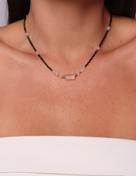 Necklace made of natural spinel stones