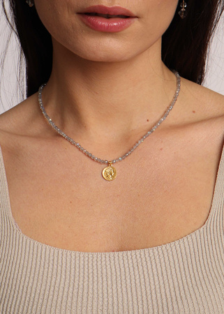 Necklace made of natural spinel stones