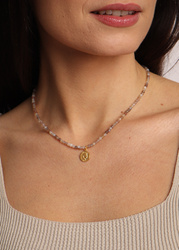 Necklace made of natural spinel stones