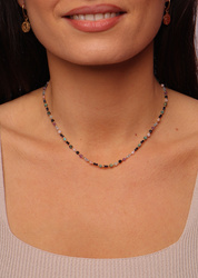 Necklace zodiac sign Aquarius natural stones gold-plated