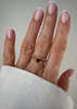 Set of Three Elastic Natural Stone Rings - Champagne Cubic Zirconia and Rhodonite