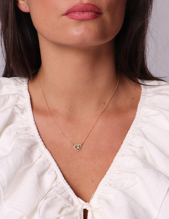 Necklace made of natural stones dendritic agate gold-plated toggle with a pendant