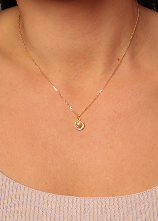 Necklace made of natural stones dendritic agate gold-plated toggle with a pendant
