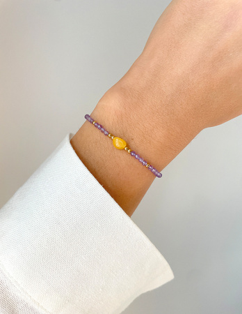 Bracelet Natural Stones Rose Quartz and Rhodochrosite