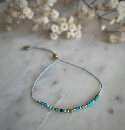 Bransoletka Kamień Urodzeniowy - Grudzień pozłacana