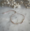 Birthstone Bracelet for April Silver