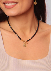 Necklace made of natural spinel stones