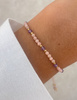 Bracelet Natural Stones Rose Quartz and Rhodochrosite