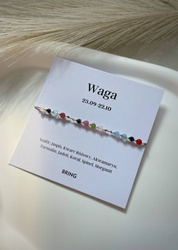 Bracelet zodiac sign Libra silver balls