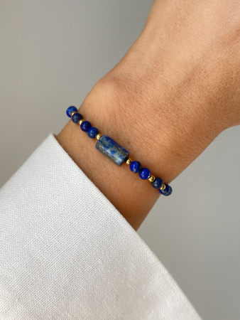 Bransoletka na nici z lapis lazuli - mądrość, komunikacja