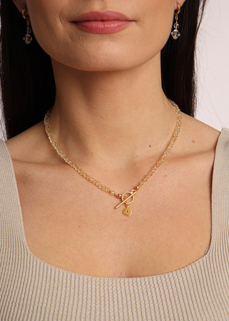 Naszyjnik z kamieni naturalnych Cytryn Toggle z zawieszką