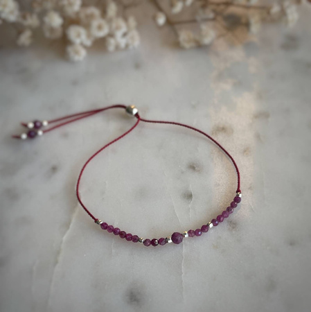 Birthstone Bracelet for July Silver