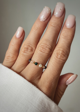 Pierścionek elastyczny znak zodiaku Byk pozłacany