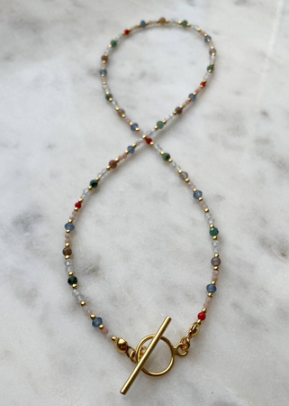 Naszyjnik Znak Zodiaku Rak Kamienie Naturalne Toggle