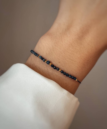 Bransoletka Kamień Urodzeniowy - Wrzesień pozłacana