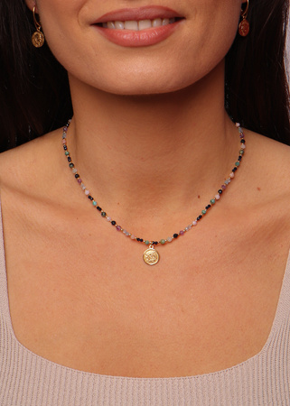 Naszyjnik Znak Zodiaku Wodnik Kamienie Naturalne z Zawieszką