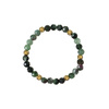 Elastic ring, natural zoisite stones with ruby