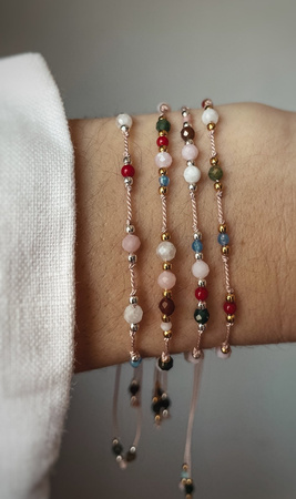 Bracelet with the zodiac sign Cancer gilded balls