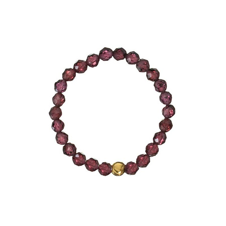 Pierścionek elastyczny kamienie naturalne granat