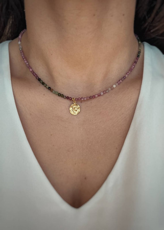 Naszyjnik Kamienie Naturalne Mix Turmalinów z zawieszką