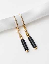 3 cm gold-plated, faceted hoop earrings