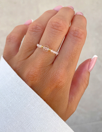 Pierścionek elastyczny - Kryształ Górski