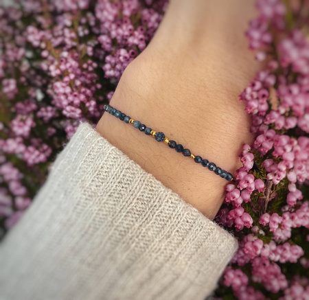 Birthstone Bracelet for September Gold-Plated Silver