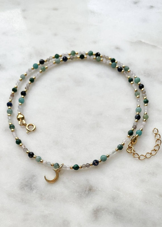 Naszyjnik Znak Zodiaku Byk Kamienie Naturalne z Zawieszką