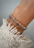 Bracelet and Ring Set - Rose Quartz, Rhodochrosite and Mother of Pearl