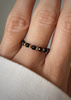Pierścionek elastyczny czarny turmalin