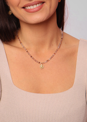 Necklace made of natural spinel stones