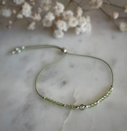 Bransoletka Kamień Urodzeniowy - Sierpień srebrna