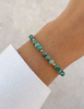 Bransoletka na gumce z turkusu z hematytem - ochrona, przyjaźń, kreatywność
