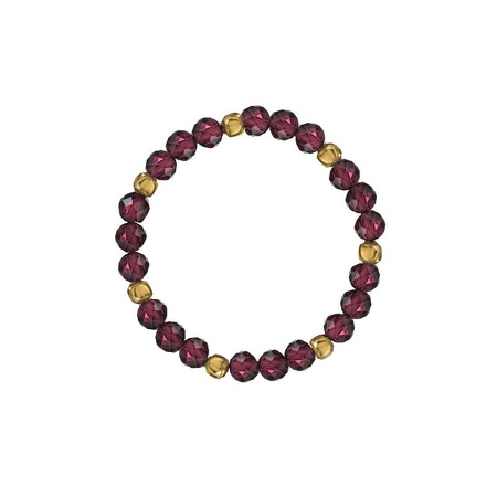 Pierścionek elastyczny kamienie naturalne granat