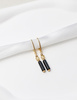 3 cm gold-plated, faceted hoop earrings