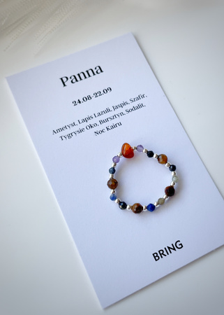 Pierścionek elastyczny znak zodiaku Panna srebrna