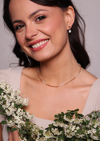 Naszyjnik cyrkonia jadeit toho